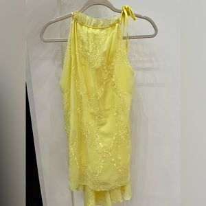 For Love and Lemons yellow dress